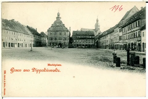 00196 Dippoldiswalde 1898 Marktplatz Brück & Sohn Kunstverlag