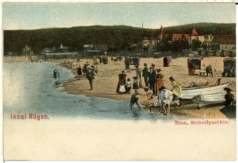 00582 Binz (Auf Rügen) 1898 Strandparthie Brück & Sohn Kunstverlag