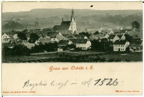 00746 Ostritz 1898 Total Brück & Sohn Kunstverlag