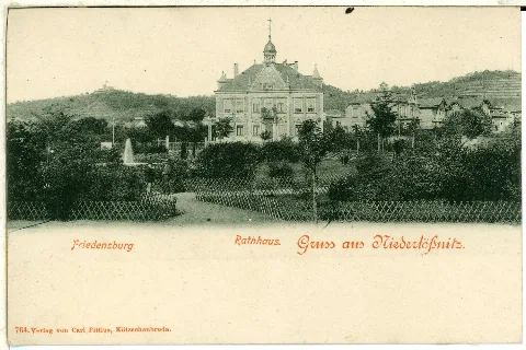 00764 Niederlößnitz 1898 Rathaus Brück & Sohn Kunstverlag