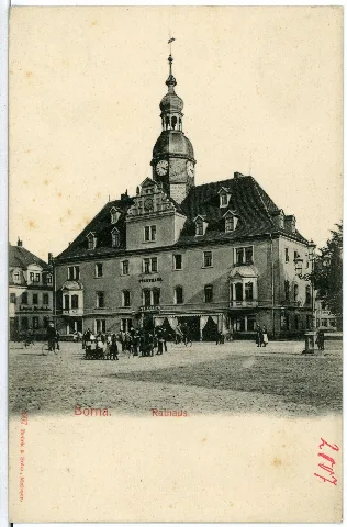02007 Borna 1901 Rathaus Brück & Sohn Kunstverlag