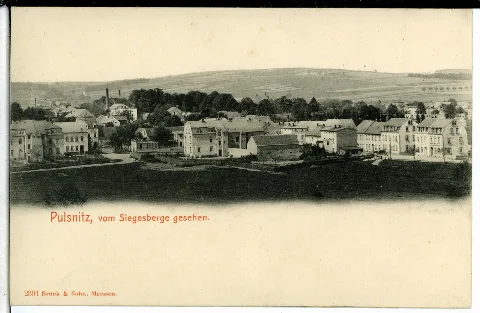 02391 Pulsnitz 1902 Vom Siegesberge Gesehen Brück & Sohn Kunstverlag