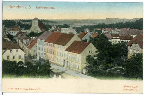 03763 Hainichen 1903 Bahnhofsstraße Brück & Sohn Kunstverlag