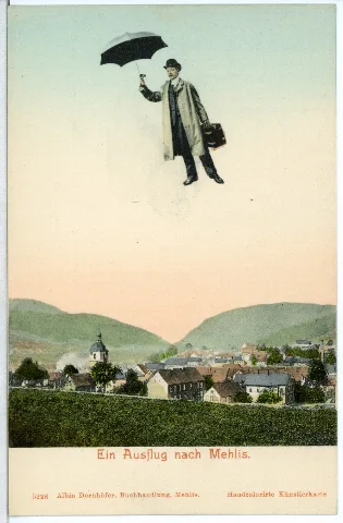 05228 Mehlis 1904 Blick Nach Mehlis Fliegender Mann Brück & Sohn Kunstverlag
