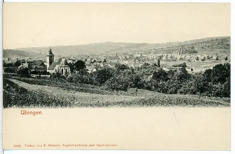 05363 Uhingen 1904 Blick Auf Uhingen Brück & Sohn Kunstverlag