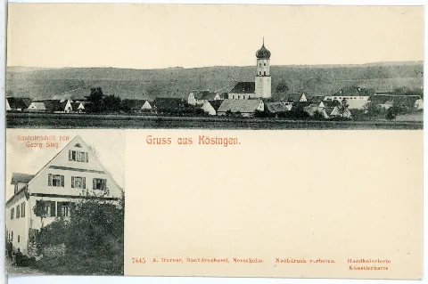 07445 Kösingen 1906 Ortsansicht Und Gastwirtschaft Brück & Sohn Kunstverlag