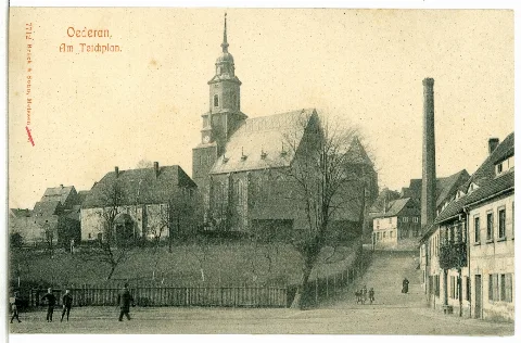 07712 Oederan 1906 Teichplan Brück & Sohn Kunstverlag