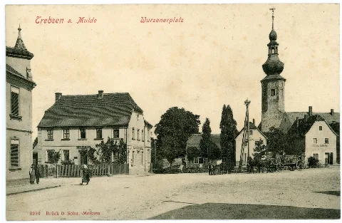 08059 Trebsen 1906 Wurzener Platz Brück & Sohn Kunstverlag