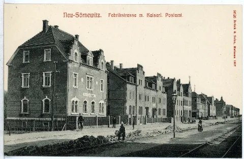08626 Neusörnewitz 1907 Fabrikstraße Mit Postamt Brück & Sohn Kunstverlag