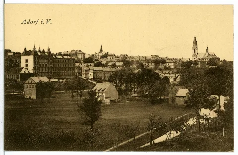 08924 Adorf 1907 Blick Auf Adorf Brück & Sohn Kunstverlag