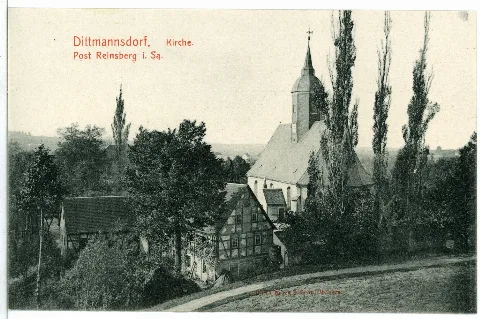 09585 Dittmannsdorf 1908 Kirche Brück & Sohn Kunstverlag