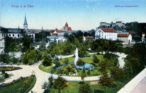 12222 Pirna 1910 Schloß Sonnenstein Brück & Sohn Kunstverlag