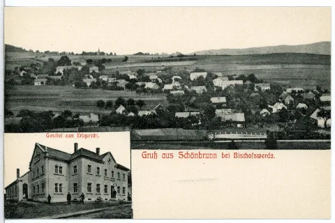 12767 Schönbrunn 1911 Blick Auf Schönbrunn Gasthof Zum Erbgericht Brück & Sohn Kunstverlag