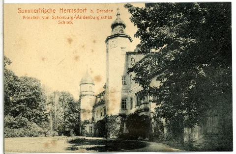 14738 Hermsdorf 1912 Schönburg Waldenburgsches Schloß Brück & Sohn Kunstverlag