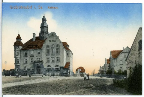 15166 Großröhrsdorf 1912 Rathaus Brück & Sohn Kunstverlag