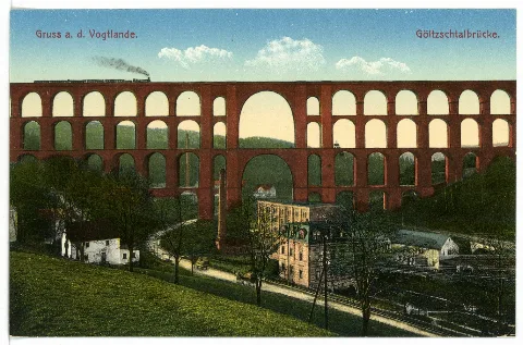 15508 Göltzschtal 1913 Göltzschtalbrücke Brück & Sohn Kunstverlag