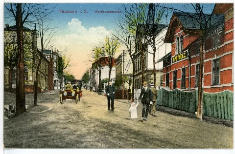 15512 Neumark 1913 Werdauer Straße Mit Pkw Brück & Sohn Kunstverlag