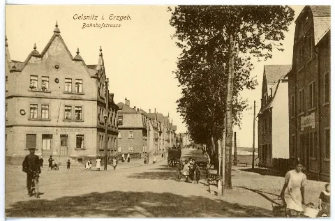 16954 Oelsnitz 1913 Bahnhofstraße Brück & Sohn Kunstverlag