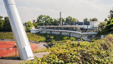 2013 08 23 Sportpark Nord, Bonn Sporthallenzentrum; Ansicht Aus Nordwest Img 5101