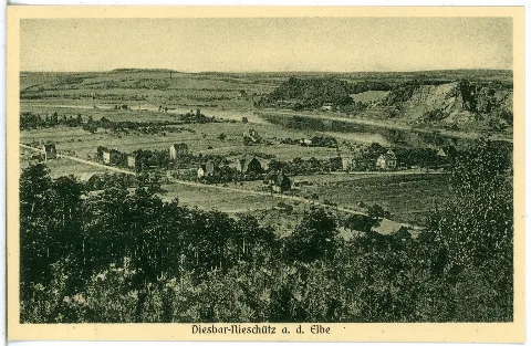 23883 Diesbar Nieschütz 1927 Blick Auf Diesbar Nieschütz Brück & Sohn Kunstverlag