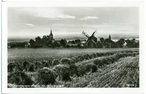 28574 Obermittelebersbach 1953 Kirche Und Windmühle Brück & Sohn Kunstverlag