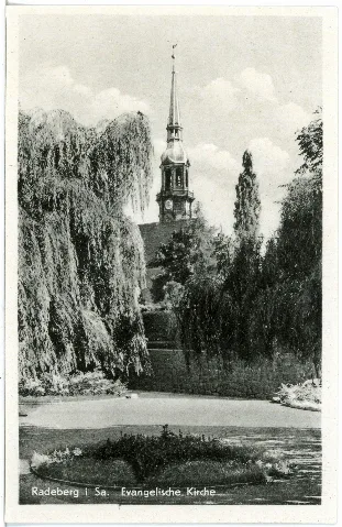 29621 Radeberg 1959 Evangelische Kirche Brück & Sohn Kunstverlag