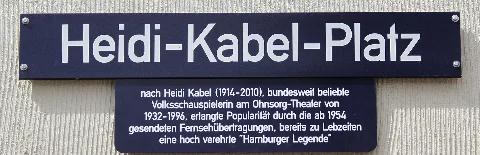 6611Straßenschild Heidi Kabel Platz