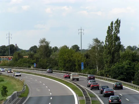 A114 Autobahn Blick Norden