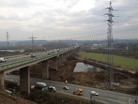 A45 Vorhandene Lennetalbrücke Blick Vom Rastplatz Kahlenberg In Richtung Süden