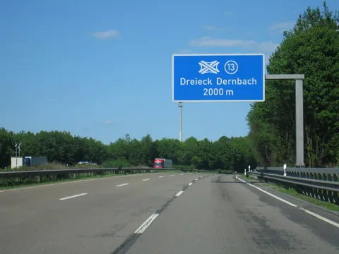A48 Kreuz 13, Dreieck Dernbach (2000 M) Geo En.hlipp.de 12170