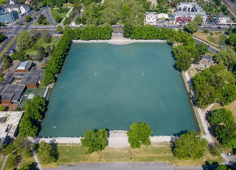 Aachener Weiher Köln, Luftbild 0656