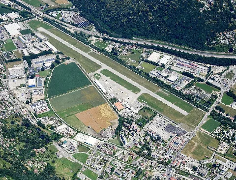Aerial Image Of The Lugano Airport