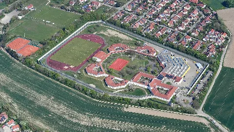 Aerial Image Of The Neuburg Herrenwörth Prison (View From The Southwest)