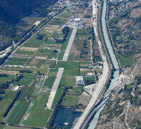 Aerial Image Of The Raron Airfield
