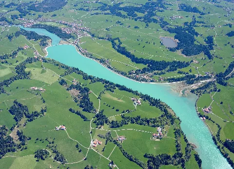 Aerial Image Of The Reservoir Of Lechstaustufe 2 Prem (View From The West)