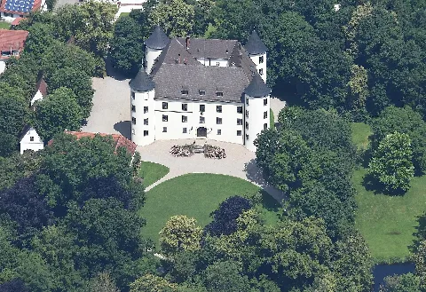 Aerial Image Of The Schloss Jettingen