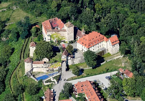 Aerial Image Of The Schloss Stetten (View From The East)