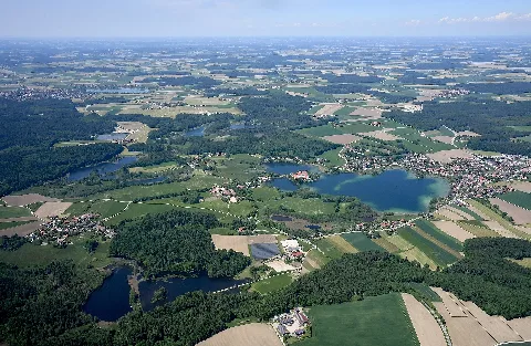 Aerial Image Of The Seeon Lakes