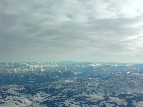 Aerial View Of Alpstein, Rhine Valley And Austrian Alps From Overhead Abtwil At 4100 M Asl 23.11.2008 13 55 24