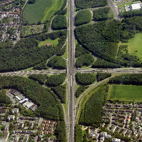 Aerial View Of Autobahnkreuz Köln Nord