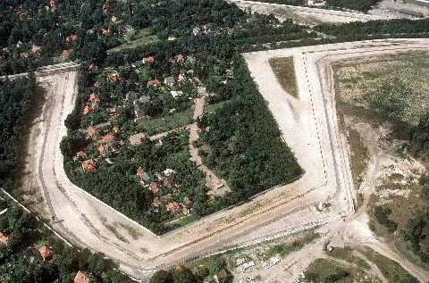 Aerial View Of The Berlin Wall