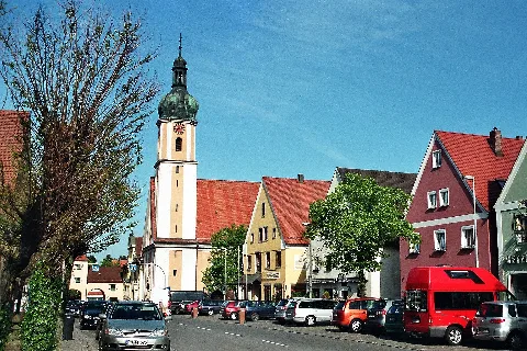 Allersberg, Marktplatz Und Mariä Himmelfahrt Kirche