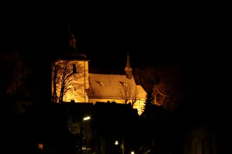Alte Kirche Warstein, Deutschland, Bei Nacht 20090105