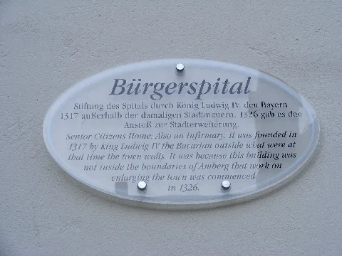 Amberg Bürgerspital (Schild)