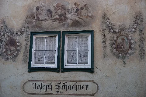 Amorbach Altstadt Schenkgasse Fassadenmalerei Joseph Schachner