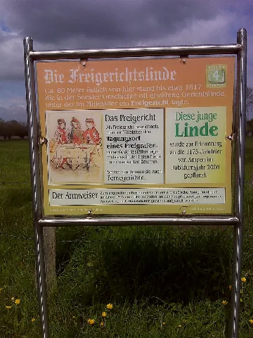 Ampen Infotafel 'Die Freigerichtslinde'