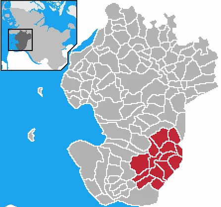 A overview of the new Amt KLG Burg-Sankt Michaelisdonn in Dithmarschen, Germany. Based in a map found at Commons ([1]).