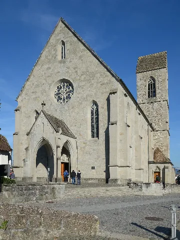 Ansicht Von Der Schlosstreppe Auf Die Stadtpfarrkirche 'St. Johann' Auf Dem 'Herrenberg' In Rapperswil 2012 11 01 14 28 10