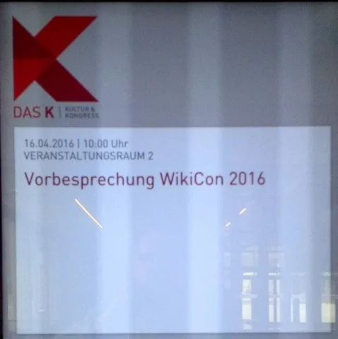 Anzeigetafel Im K Für Wikicon 2016