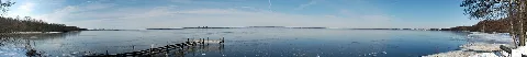 Aufnahme Steinhuder Meer Winterpanorama